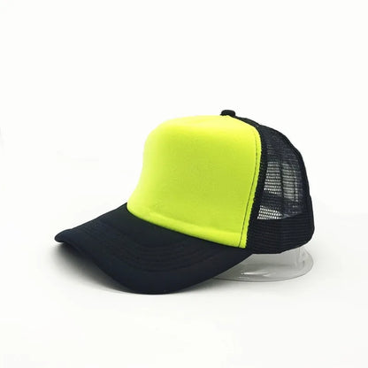 1 Piece Summer Trucker Hat Men Women Net Polyester Baseball Cap Blank Mesh Dad Hats Adjustable Sun Hat Visor