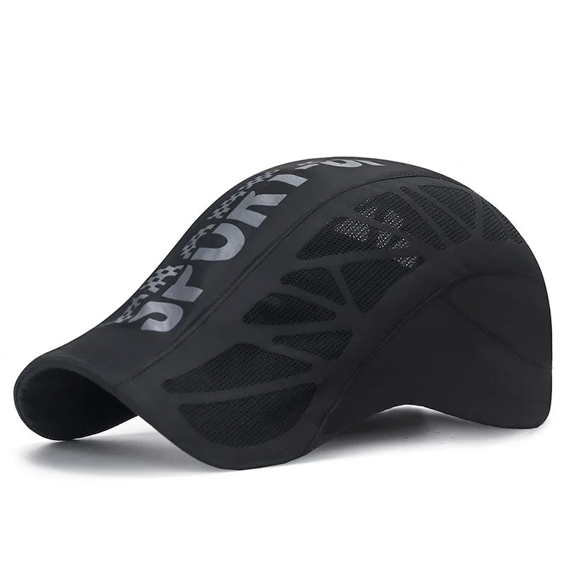 Men’s Summer Sport Alphabet Mesh Cap Breathable Quick-Dry Sun Hat Adjustable