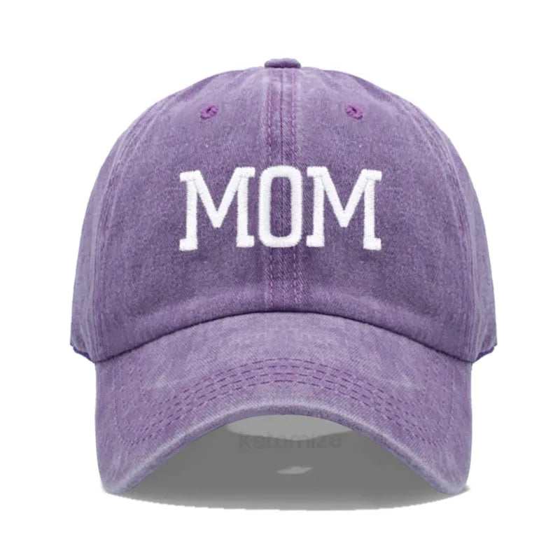 DAD MOM Embroidery Pure Cotton Men's Baseball Cap For Man  Womne's Fashion Sport Golf Caps Sun Hat Dropshipping