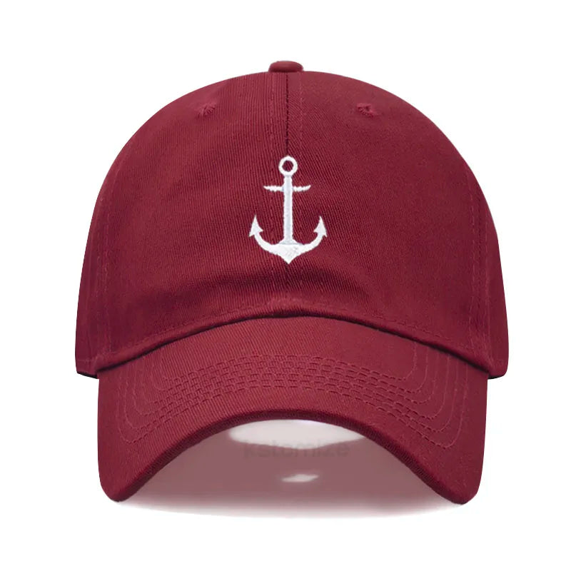 Anchor Embroidered Baseball Cap for Women Men Fashion Adjustable Soft Washed Cotton Dad Hat Unisex Classic Golf Caps
