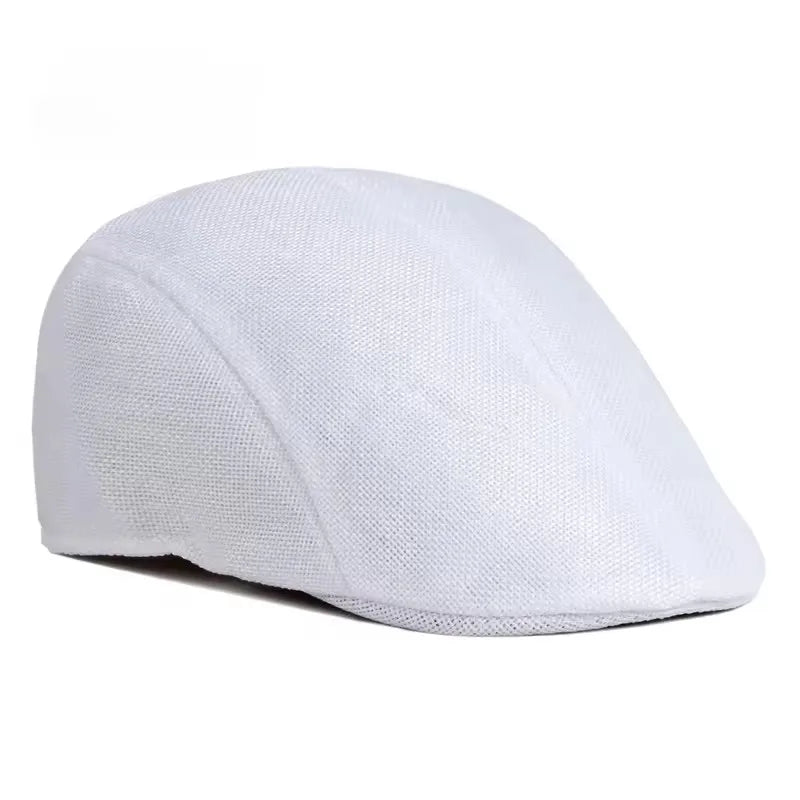 Sun Hat Summer Breathable Beret Cap Cap Mesh Hollow Solid Color Beret Hat Sun Protection Men's Women's Net Dad Hat Forward Cap
