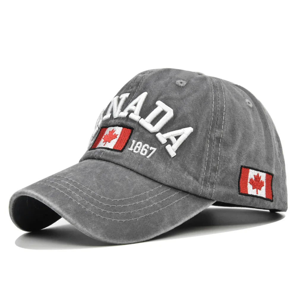 Unisex CANADA Letter Baseball Cap Cotton Casual Fashion Adjustable Hat