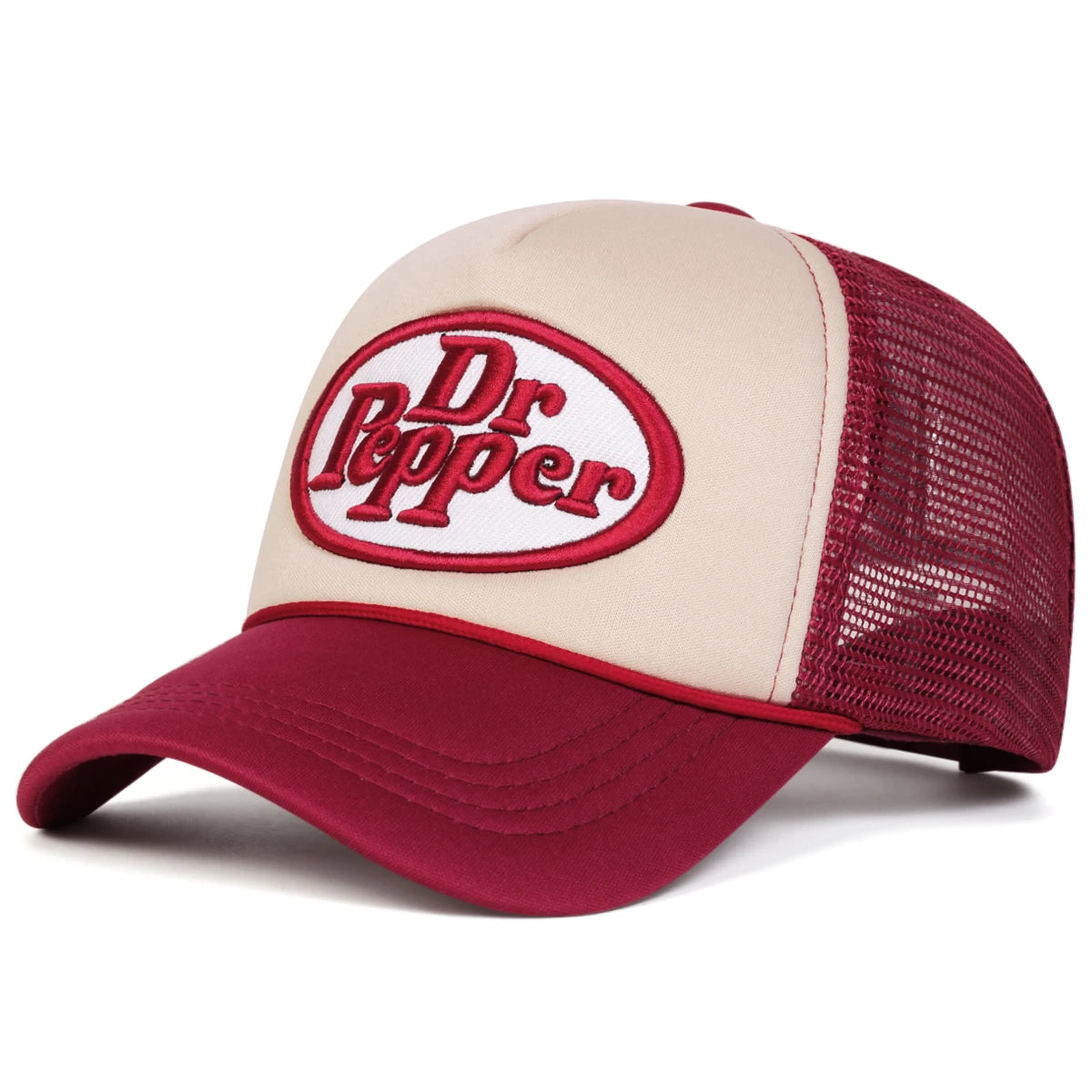 Unisex Dr Prpper Letter Embroidery Baseball Net Caps Spring and Summer Outdoor Adjustable Casual Hats Hip Hop Hat Sunscreen Hat