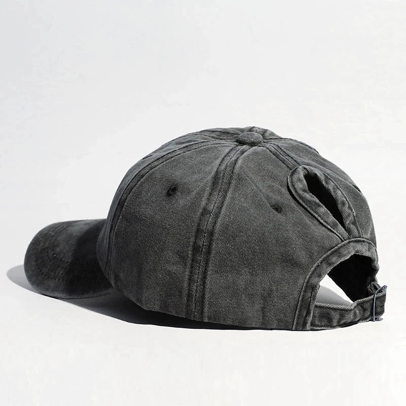 Washed  Baseball Cap Amazon European and American Popular Trendy Curved Brim Peaked Cap  Women's Outdoo