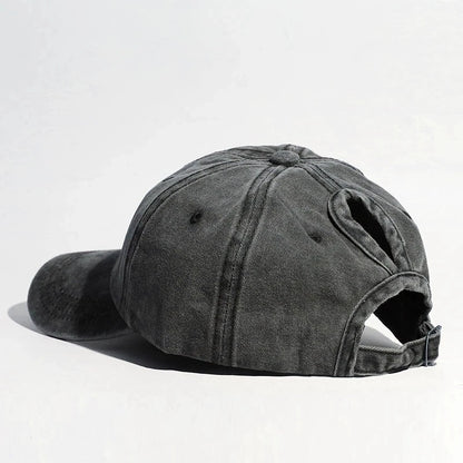 Washed  Baseball Cap Amazon European and American Popular Trendy Curved Brim Peaked Cap  Women's Outdoo