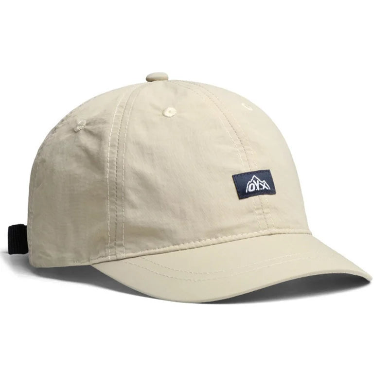 Vintage-Inspired Korean Baseball Cap Lightweight Quick-Dry Polyester, Adjustable Buckle Closure Sun Protection, Breathable Brim