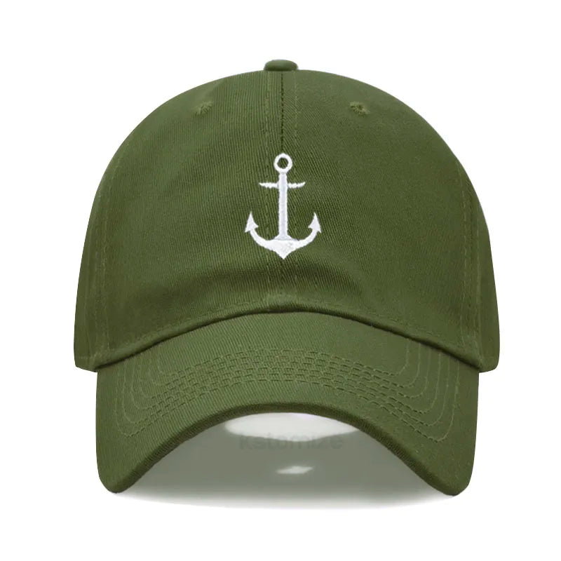 Anchor Embroidered Baseball Cap for Women Men Fashion Adjustable Soft Washed Cotton Dad Hat Unisex Classic Golf Caps