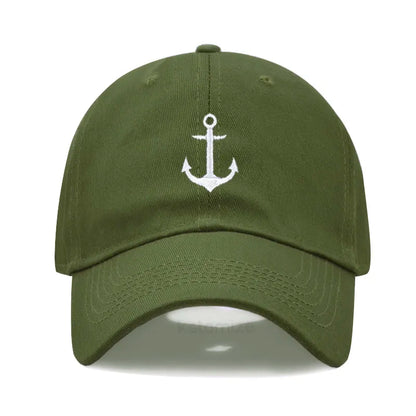 Anchor Embroidered Baseball Cap for Women Men Fashion Adjustable Soft Washed Cotton Dad Hat Unisex Classic Golf Caps