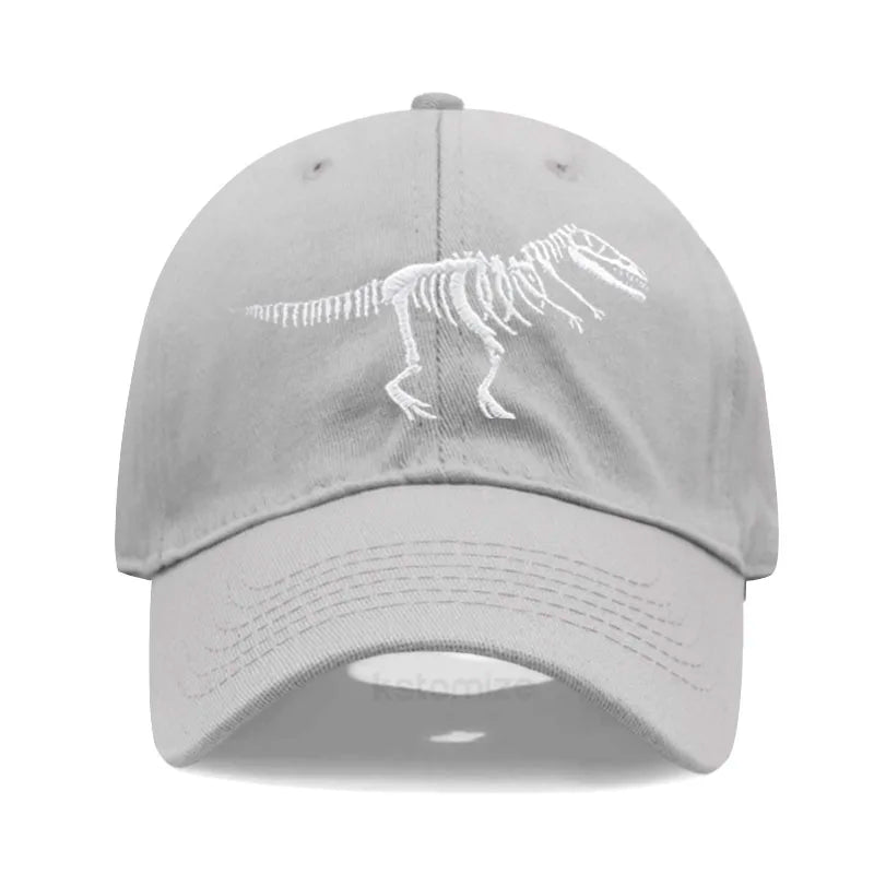 Cotton Baseball Cap for Men Women Unisex Embroidery Dinosaur Tyrannosaurus Rex Dad Hat Protection Outdoor Sports Golf Caps
