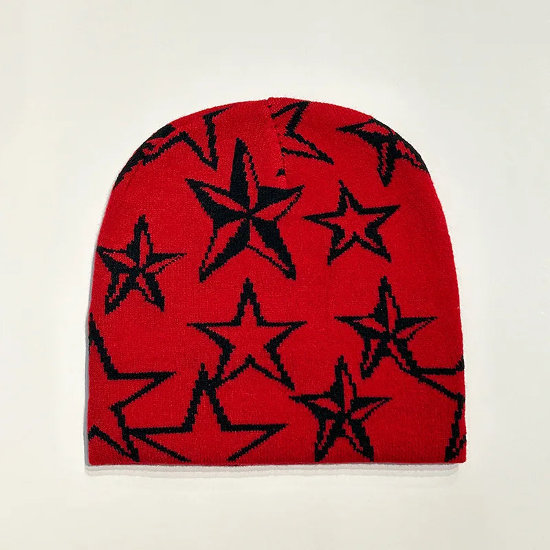 Fashion Printed Knitted Hat Women Men Couple Warm Y2K Beanies Bonnet Wool Skullies Hoods Lady Accessories Hip hop Gorra