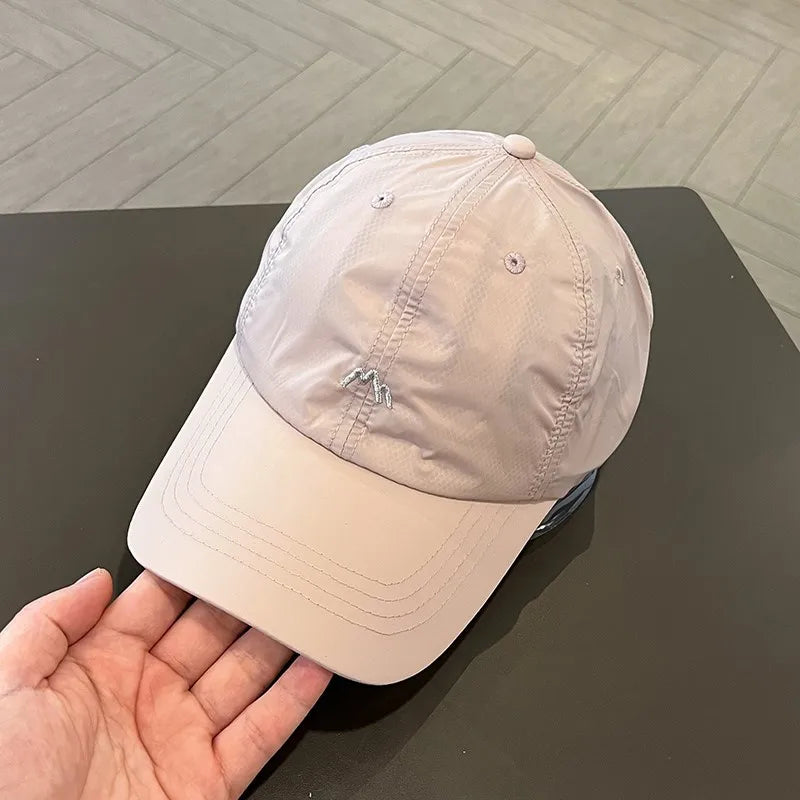 Waterproof Breathable Baseball Cap Solid Color Summer Sports Golf Sun Hat Unisex Casual Dad Hats For Women & Men