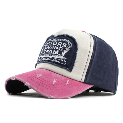 Unisex Washed Cotton Cap Letter Embroidery Baseball Cap For Men Women Streetwear Dad Hats