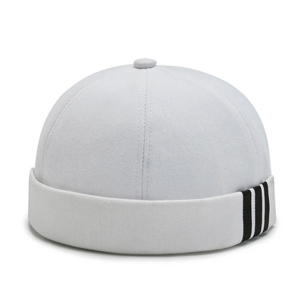 Unisex Cotton Brimless Docker Cap – Retro Skullcap Street Hip Hop Summer Hat