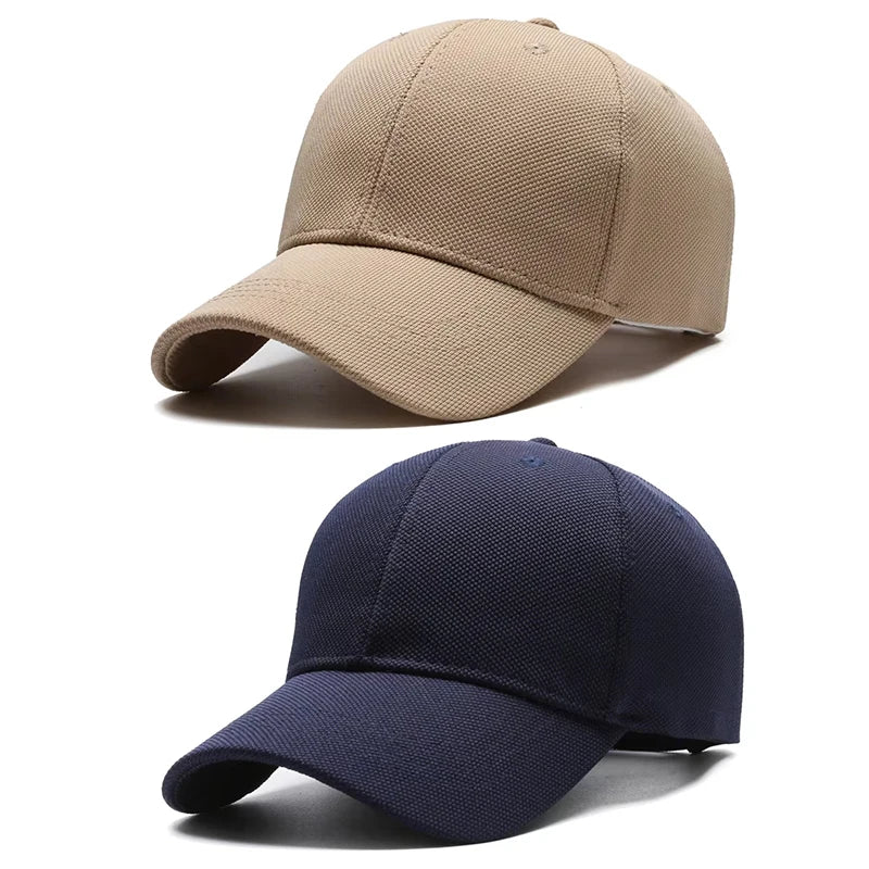 Unisex Minimalist Baseball Cap Large Size Breathable Casual Visor Hat
