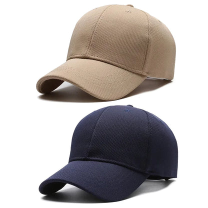 Unisex Minimalist Baseball Cap Large Size Breathable Casual Visor Hat