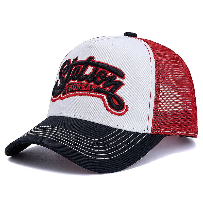 New Style Unisex  Baseball Cap Classic YKGREAT Letter Pattern Mesh Cap Men And Women Breathable Streetwear Summer Trucker Hat