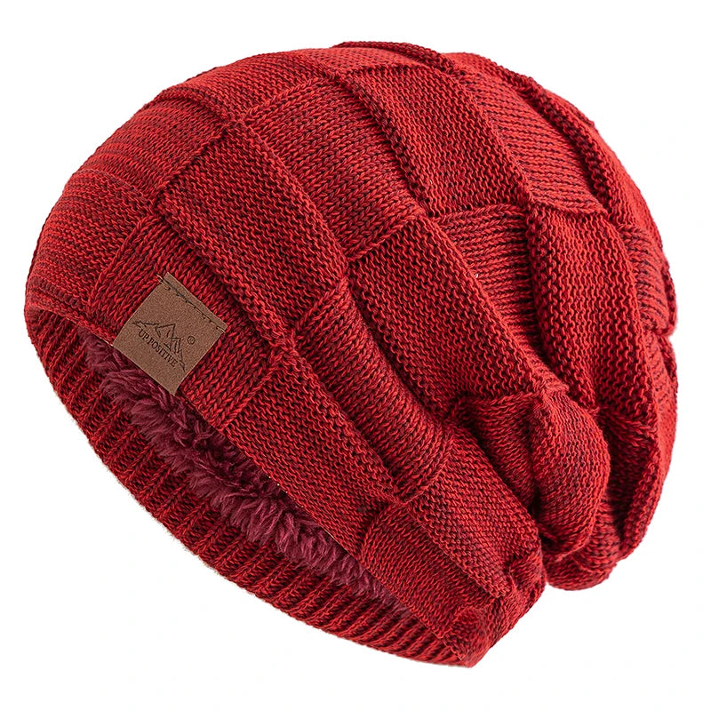 Hot Sale Women Winter Hats Fashion Slouchy Warm Beanie Female UP POSITIVE Brand Multicolor Mixing Color Design Streetwear Cap
