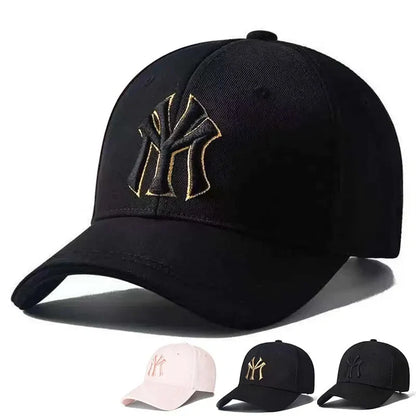 Unisex Embroidered Baseball Cap – 3D Edge Adjustable Casual Sun Hat for Spring & Autumn