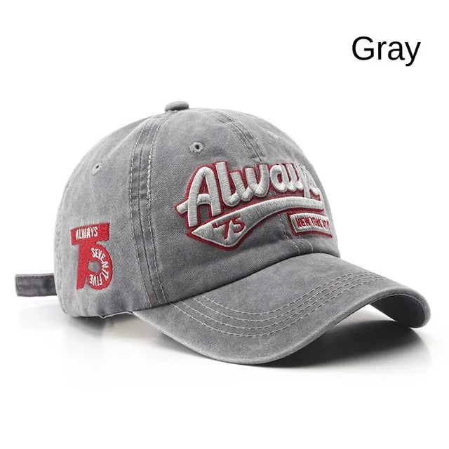 1/6PCS/Set Embroidered Baseball Cap For Women Men New Spring Summer Sunhat Retro Washable Sport Snapback Cap Hip Hop Fishing Hat
