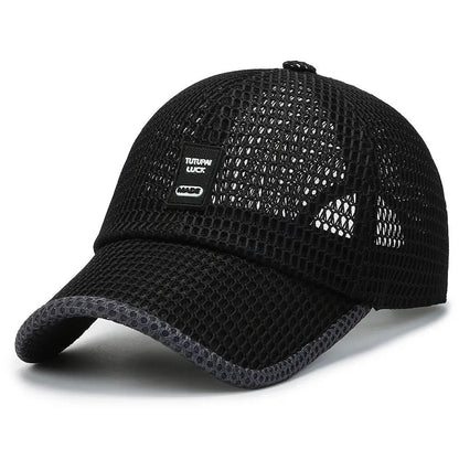 Men’s Mesh Baseball Cap Breathable Summer Dad Hat Outdoor Fishing Snapback Trucker Cap