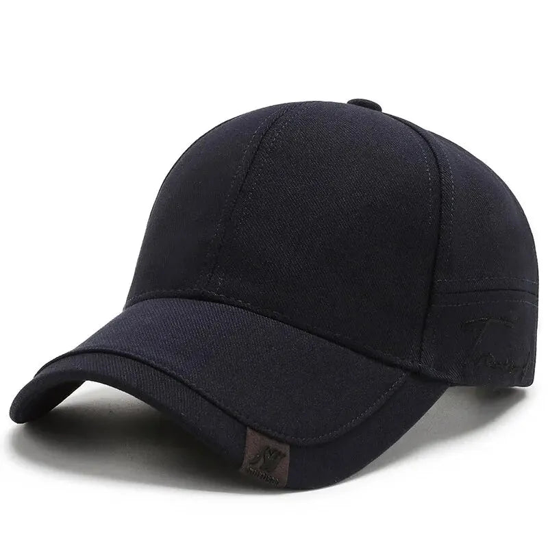 Men’s Korean Black Baseball Cap Casual Outdoor Sunshade Simple Versatile Hat