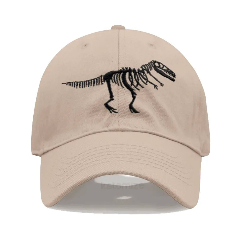 Cotton Baseball Cap for Men Women Unisex Embroidery Dinosaur Tyrannosaurus Rex Dad Hat Protection Outdoor Sports Golf Caps