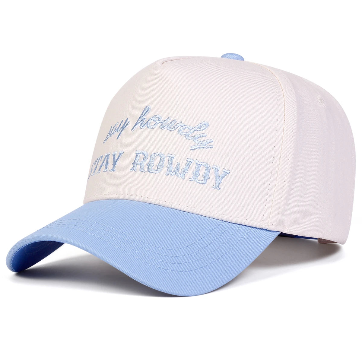 Unisex STAY ROWDY Letter Embroidery Baseball Caps Spring and Autumn Outdoor Adjustable Casual Hats Hip Hop Hat Sunscreen Hat