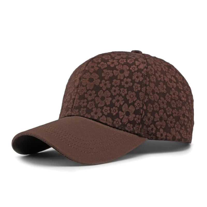 Ethnic Wind Hat for Men and Women Outdoor Sunshade Baseball Hat Fashion Imitation Cowboy Print Hard Top Duck Tongue Hat Trend