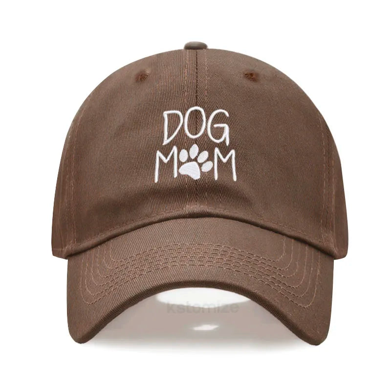 Dog Mom Embroidered Baseball Cap for Women Men Fashion Adjustable Soft Cotton Dad Hat Unisex Classic Golf Caps