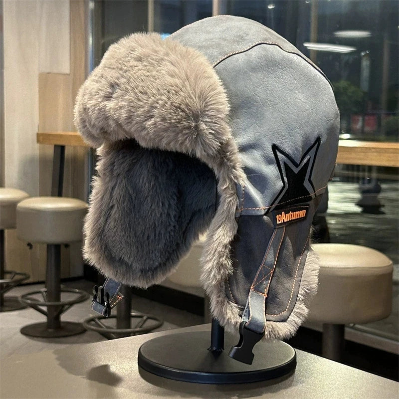 Winter Fleece-Lined Ear Protection Cotton Hat for Women 2025 New Style Men's Cold-Proof Hat Men's Warm Lei Feng Hat Cycling Hat