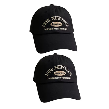 Unisex Korean Retro Baseball Cap Embroidered Letter Casual Street Style Hat