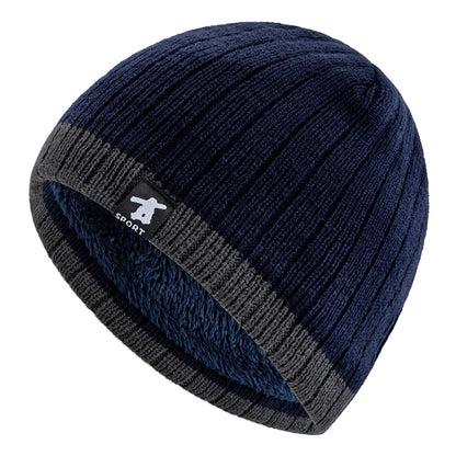 New Style Unisex Winter Hats Cap Plush Fur Lined Warm Streetwear Beanies For Man Woman Casual Winter Skiing Cap Knitted Hats