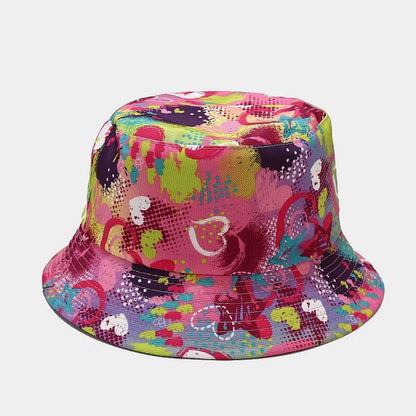 fashion plant printing pattern fisherman hat spring and summer outdoor sun protection fisherman cap unises fishing caps