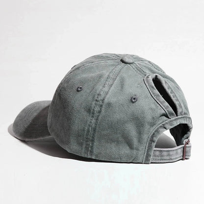 Washed  Baseball Cap Amazon European and American Popular Trendy Curved Brim Peaked Cap  Women's Outdoo