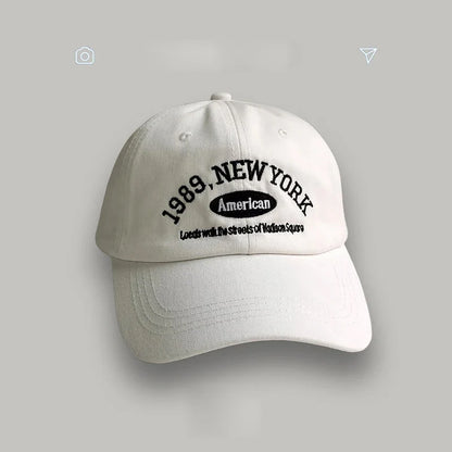 Unisex Korean Retro Baseball Cap Embroidered Letter Casual Street Style Hat