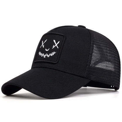 Unisex Personality Embroidery Baseball Net Caps Spring and Summer Outdoor Adjustable Casual Hats Sunscreen Hat Sports Golf Cap