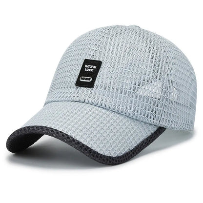 Men’s Mesh Baseball Cap Breathable Summer Dad Hat Outdoor Fishing Snapback Trucker Cap
