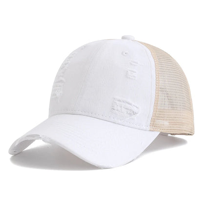 Hot Sale Unisex Trucker Hat Multi Colors Plain Baseball Cap Women Men Washed Cotton Distressed Cap