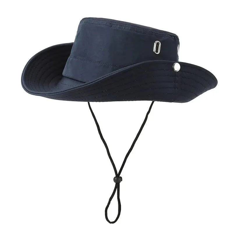 Men’s Wide Brim Fisherman Hat Breathable Outdoor Sun Protection Fishing Hat