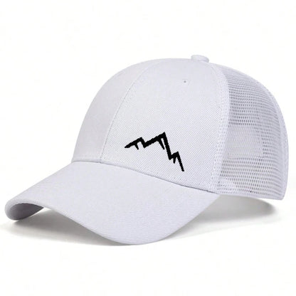 Unisex Mountain Range Embroidery Baseball Net Caps Spring and Summer Outdoor Adjustable Casual Hats Sunscreen Hat
