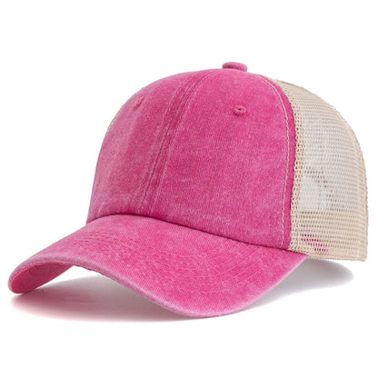 Hot Sale Unisex Trucker Hat Multi Colors Plain Baseball Cap Women Men Washed Cotton Cap