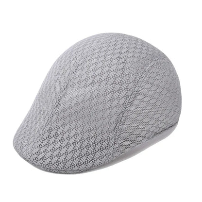 Sun Hat Summer Breathable Beret Cap Cap Mesh Hollow Solid Color Beret Hat Sun Protection Men's Women's Net Dad Hat Forward Cap