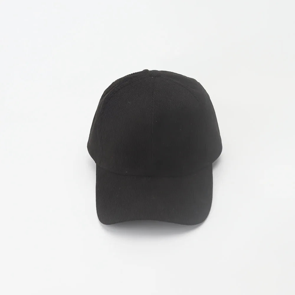 Corduroy Baseball Cap Women's Retro Solid Color Dad Hat Autumn Winter Hats For Men Women Unisex Casual Keep Warm Curved Brim