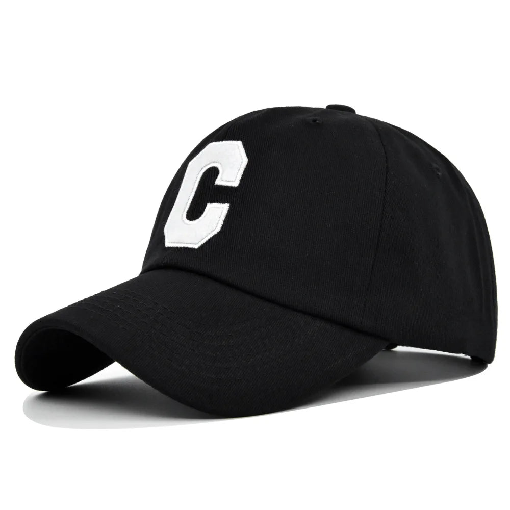 Fashion Baseball Cap Unisex C Letter Summer Sun Hat Women 100% Cotton Visor Hats Men Embroidered Bone Snapback Cap gorras