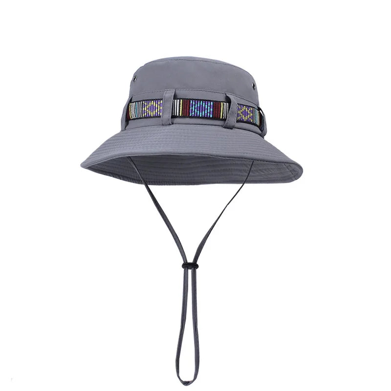 Quick-Dry Breathable Sun Hats with UPF Protection - Adjustable Drawstring Bucket Hat for Outdoor Adventures - Ideal for Hiking,