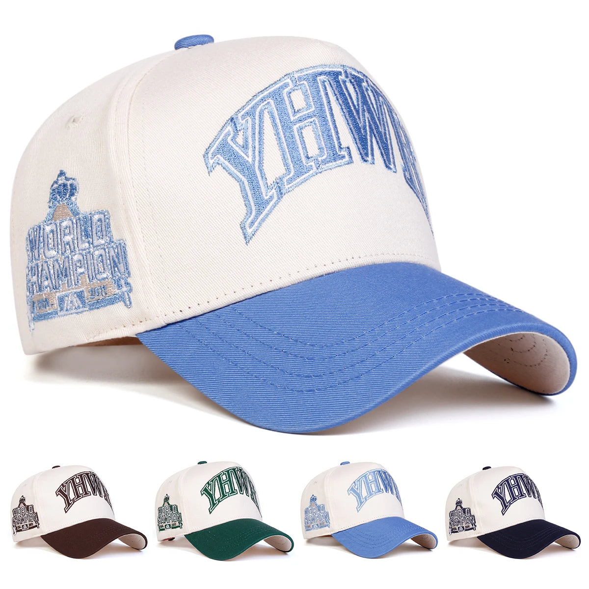 Unisex YHWH Letter Embroidery Baseball Caps Spring and Autumn Outdoor Adjustable Casual Hats Hip Hop Hat Sunscreen Hat