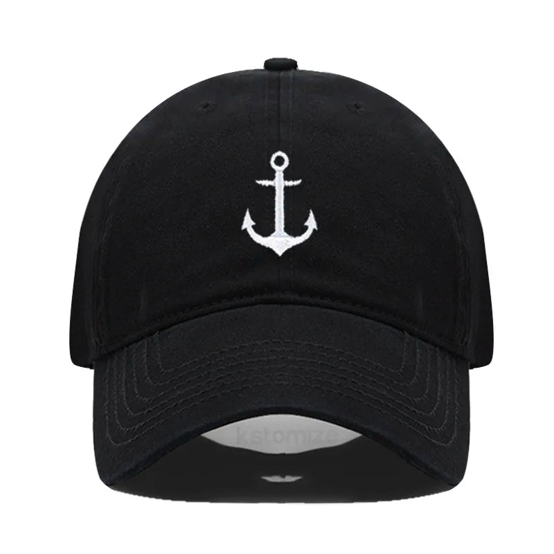 Anchor Embroidered Baseball Cap for Women Men Fashion Adjustable Soft Washed Cotton Dad Hat Unisex Classic Golf Caps