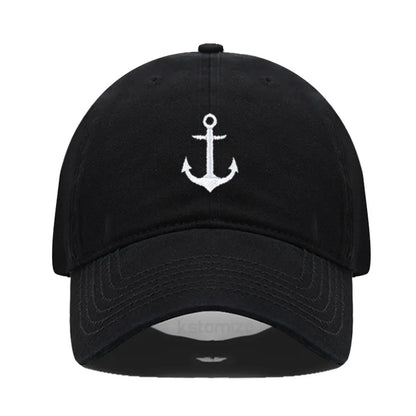 Anchor Embroidered Baseball Cap for Women Men Fashion Adjustable Soft Washed Cotton Dad Hat Unisex Classic Golf Caps