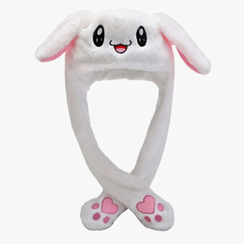 Cute Plush Rabbit Ear Hat for Kids & Women – Warm Embroidered Gift Cap