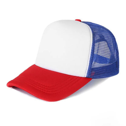 1 Piece Summer Trucker Hat Men Women Net Polyester Baseball Cap Blank Mesh Dad Hats Adjustable Sun Hat Visor